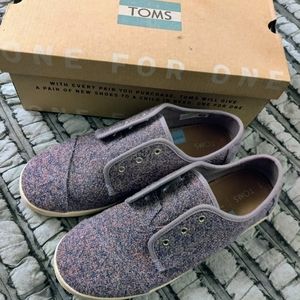 TOMS lavender grey melange paseo size 9